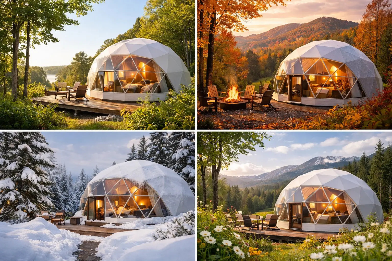 Four Season Dome Kits Built for Year-Round Stays