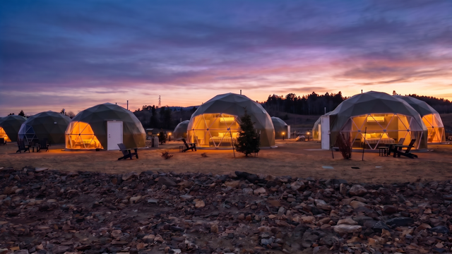 How much land do you need for a glamping site?