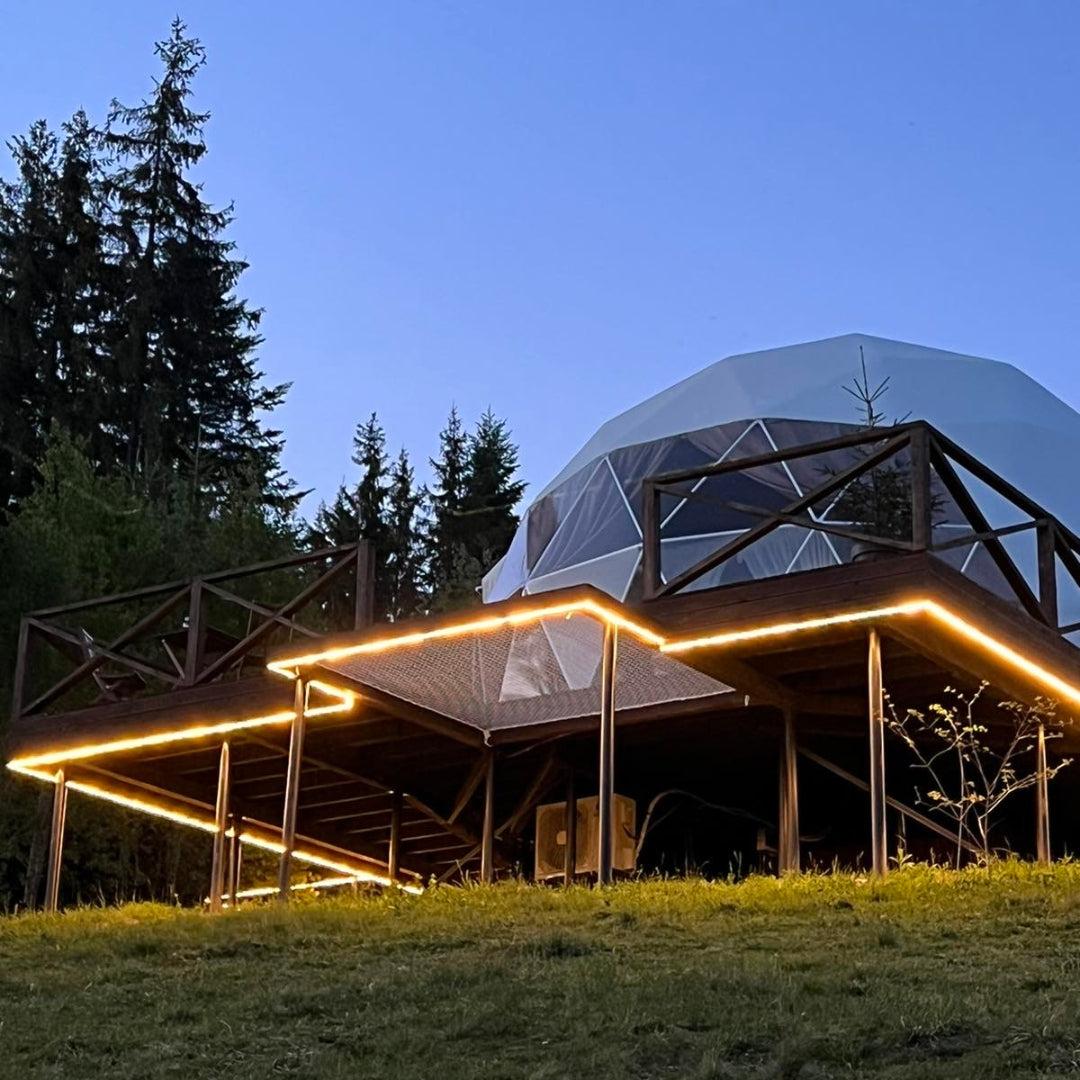 Harmony Dome 7 geodesic dome, 7m/23ft, panoramic window